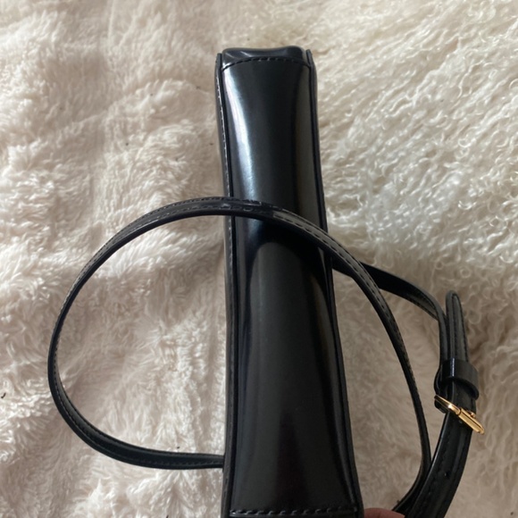 VINTAGE LAUREN RALPH LAUREN BLACK CROSSBODY PURSE - Picture 6 of 7